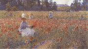 Robert William Vonnoh In Flanders Field Where Soldiers Sleep and Poppies Grow oil painting artist